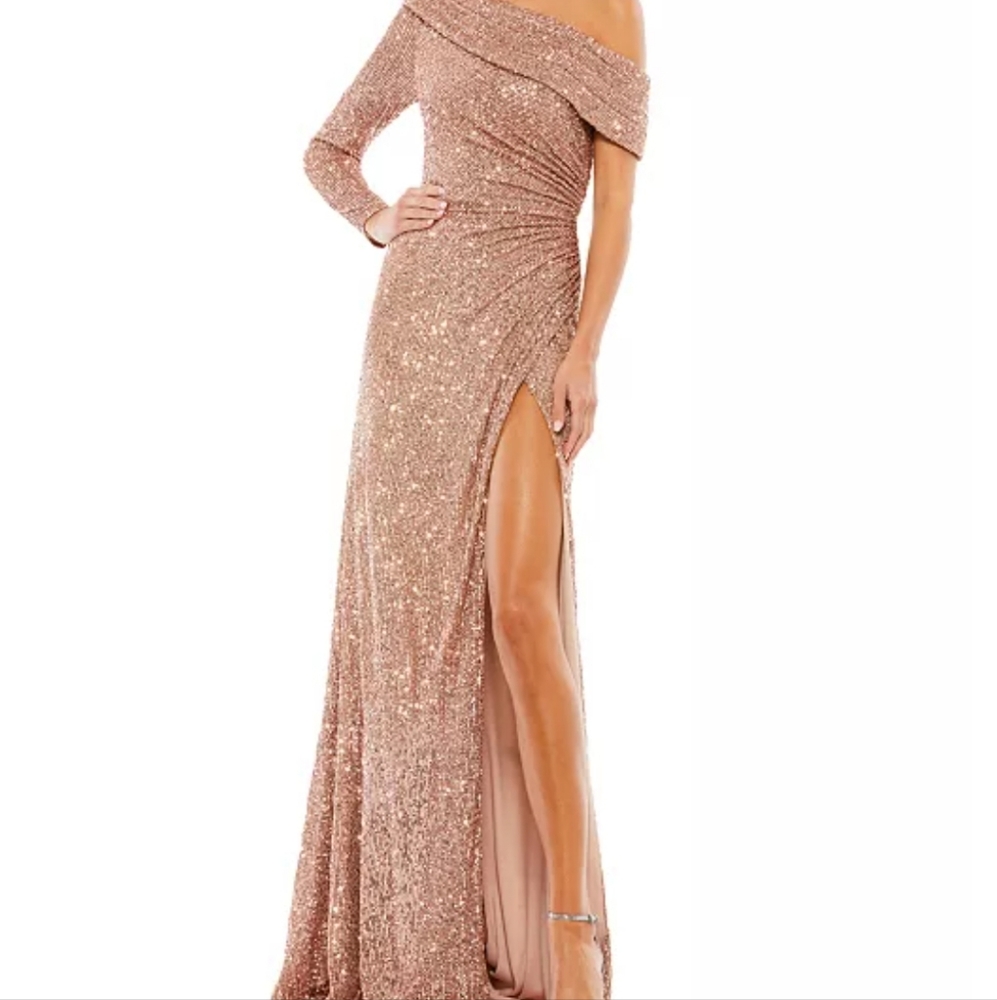 Mac Duggal Dress, color:cooper, size 6